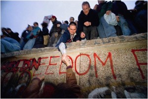 celebration at the Berlin Wall