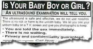 sex selective abortion ad