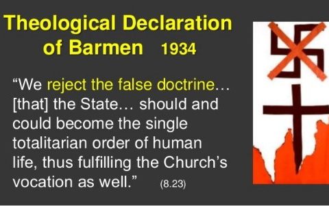 Kittel et al were opposed by the Barmen Declaration