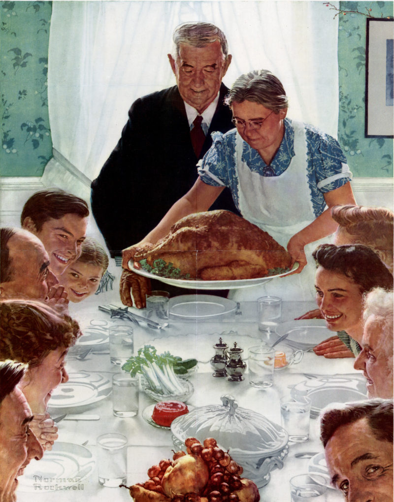 Rockwell depicted Thanksgiving Day