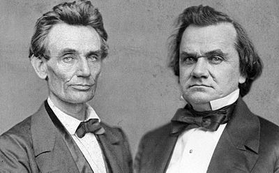 Lincoln debated slavery with Douglas