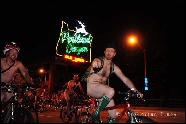 naked and afraid Portland naked bike ride